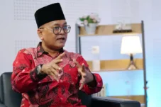 PILKADA DAN PEMILU - Juru Bicara Partai Demokrasi Indonesia Perjuangan (PDI-P), Guntur Romli di studio Tribun Network, Jalan Palmerah Selatan, Jakarta, Selasa (14/01/2025).TRIBUNNEWS/AKBAR PERMANA